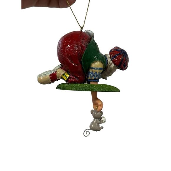 Kurt Adler Sports Santa Golf Christmas Ornament Hold In One Mouse Santa's World - Picture 4 of 6